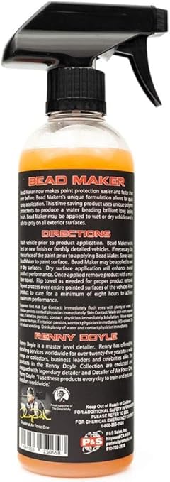 P & S PROFESSIONAL DETAIL PRODUCTS - Bead Maker - Paint Protectant & Sealant, Easy Spray & Wipe Application, Cured Protection, Long Lasting Gloss Enhancement, Hydrophobic Finish, Great Scent (1 Pint)