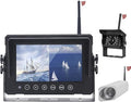 Digital Wireless 7" Monitor Forklift Front View Camera Magnetic 9600mA Battery, 1080P Rear View Camera
