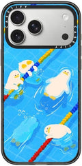 CASETiFY Impact iPhone 17 Pro Max Case [Slim/Compatible with Magsafe / 8.2 ft. 4X Military Grade Drop Protection] - Pool time - Clear Black