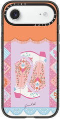 CASETiFY Impact iPhone Air Case [Slim/Compatible with Magsafe / 8.2 ft. 4X Military Grade Drop Protection] - Cowgirl Boots - Clear Black