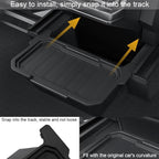 Rear Center Console Organizer for Tesla Cybertruck Trash Can with Anti-Slip Lid Cover Backseat Storage Box 2nd Row Seat Organizer Bin for Cybertruck Accessorie 2024 2025