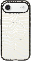 CASETiFY Impact iPhone Air Case [Slim/Compatible with Magsafe / 8.2 ft. 4X Military Grade Drop Protection] - Zebra Stripe - Clear Black