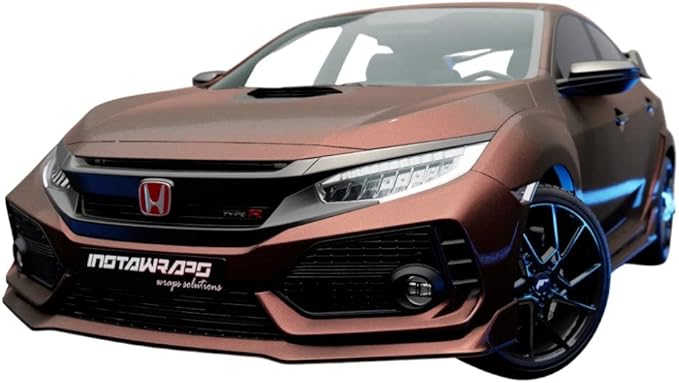 3M Car Wrap Roll 2080 Satin Flip Volcanic Flare | SP236 | (5ft x 2ft (10 Sq/ft)) | Automotive Vinyl Wrap for Cars - Car Interior Wrap & Exterior | w/Free Instawraps Pro Glove