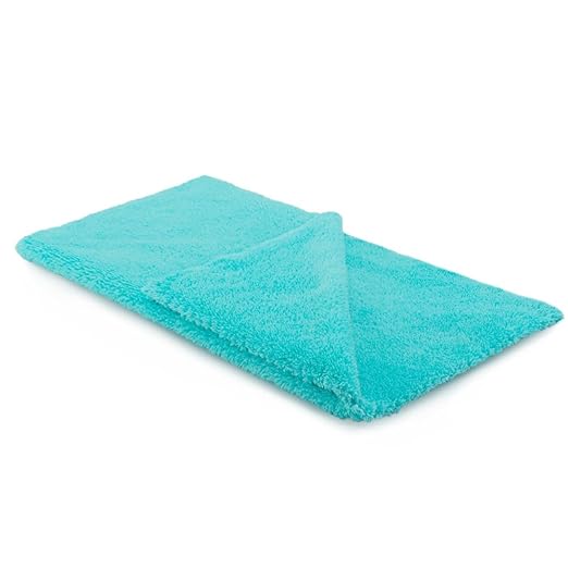 SPTA Microfiber Drying Towel Car Wash Drying Towel, 6 Pack Super Plush Edgeless Car Wash Towels for Auto Detailing, 16.1x17.7 in, 420GSM, Teal Blue-MT039