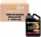 10W40 Motorcycle Oil JASO MA2 Full Synthetic – Patented Ceramic Coating Technology – For Motorcycles, ATVs, UTVs & Watercraft (4 Gallon Case)