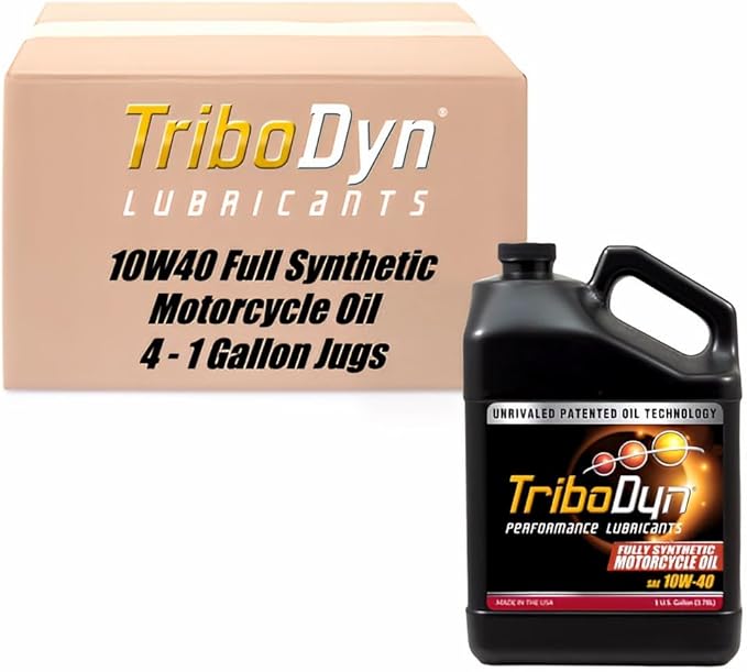 10W40 Motorcycle Oil JASO MA2 Full Synthetic – Patented Ceramic Coating Technology – For Motorcycles, ATVs, UTVs & Watercraft (4 Gallon Case)