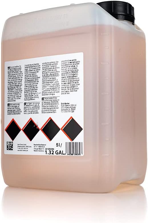 KOCHCHEMIE - Reactive Rust Remover - pH Neutral Cleaner; Use for Rust, Metal Particles, Burnt-in Brake Dust and Other Pollutants; Gentle Formula (5 Liter)