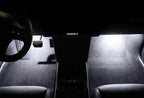 iJDMTOY 4pc Universal Fit Xenon White LED Interior Ambient Lighting Kit for Under Dashboard, Seat, Foot Area, Trunk/Cargo Area Decoration