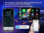 Carlinkit 4.0 Wireless CarPlay & Android Auto Adapter, Plug & Play, 2 in 1 - Fit for Factory Wired CarPlay Cars from 2015 to Now, No Latency, Online Upgrade, Auto-Connect After Set