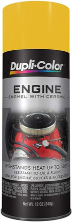 Dupli-Color DE1642 Engine Enamel Spray Paint with Ceramic - Daytona Yellow - 12 oz Aerosol Can