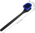 2pcs Tire and Wheel Cleaning Brush Set Stiff Bristles Long Handle for Car and Motorcycle Rim Detailing, Heavy-Duty Tire Scrubber Tool for Automotive Wheel Care