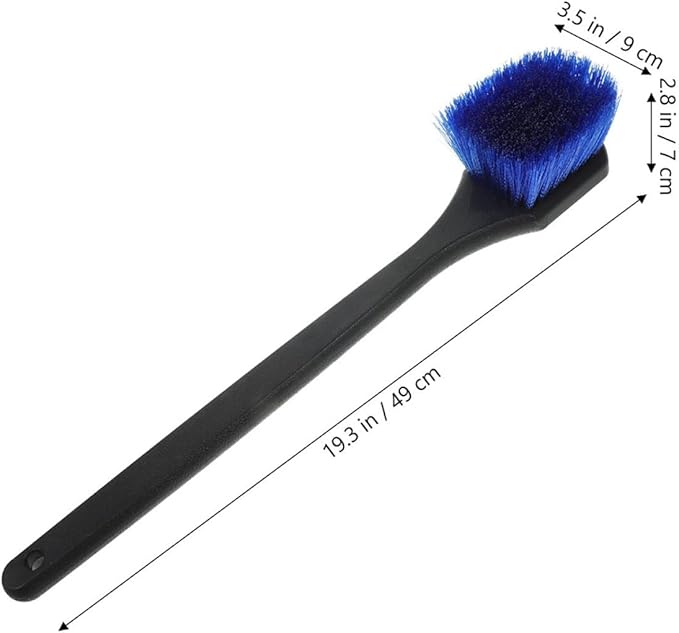 2pcs Tire and Wheel Cleaning Brush Set Stiff Bristles Long Handle for Car and Motorcycle Rim Detailing, Heavy-Duty Tire Scrubber Tool for Automotive Wheel Care