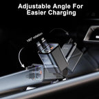 4 in 1 Retractable Car Charger,69W USB-C Fast Car Charger, for iPhone 17/16/15/14/13/12/11, Android,Pixel,Cigarette Lighter Charger (for Type C+Apple &RGB[Grey])