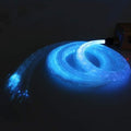 AZIMOM 300pcs 0.03in 9.8ft PMMA Plastic Fiber Optic Curtain Waterfall Light Cable Flash Point Fiber Optic Strands Side Glow Optical Fiber Hanging Strings