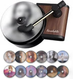Car Air Freshener Record Player Car Vent Clip Air Diffuser with 12pcs Refill Pads Aromatherapy Tablets for Fans Gift, Music Lovers Gifts