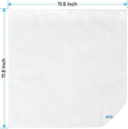 HOMEXCEL White Microfiber Cleaning Cloth, 12 Pack Premium Microfiber Towels for Cars, Lint Free, Scratch-Free, Highly Absorbent, Reusable Cleaning Rags for Car, Household, Kitchen, Window, 11.5"X11.5"