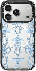 CASETiFY Impact iPhone 17 Pro Case [Slim/Compatible with Magsafe / 8.2 ft. 4X Military Grade Drop Protection] - Ribbon Play - Clear Black