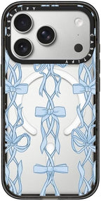 CASETiFY Impact iPhone 17 Pro Case [Slim/Compatible with Magsafe / 8.2 ft. 4X Military Grade Drop Protection] - Ribbon Play - Clear Black