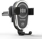 15W Fast Wireless Car Charger, Phone Holder, Auto-Clamping Air Vent Phone Charger for Car (Black)