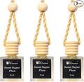 Sweet Sugar Plum Car Air Freshener – Set of 3 (10 ml Each) | Wooden Box Hanging Design for Car, Closet & Office | Long-Lasting Luxury Fragrance by Gift Paradise