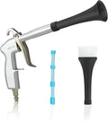 Car Cleaning Air Gun with 2 Nozzle Sets,Interior Cleaning Kit for Vehicle Upholstery, Carpet, and Seats
