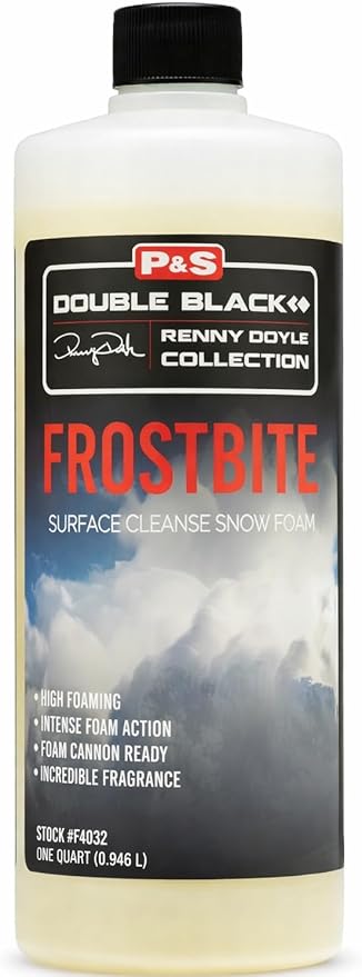 P&S Professional Detail Products Frostbite Surface Cleanse Snow Foam – High Foam Car Shampoo, Lifts Dirt & Contaminants, Safe for All Paint & Finishes, Perfect for Foam Cannon Use - 1 Quart