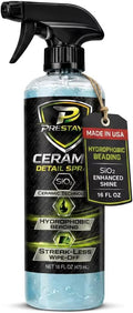 Premium Ceramic Detail Spray 16 fl oz, SiO2 Quick Detailer for Cars, Waterless Wash & Gloss Booster, Hydrophobic Water Beading, Streak-Minimized Wipe-Off, for Paint, Glass, Chrome & Trim