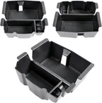TACOBRO Center Console Organizer Compatible with Jeep Wrangler JL & JLU 2018 2019-2024 2025 2026 Accessories, Gladiator JT Truck 2020 2021 2022 2023-2026 Insert Tray Armrest Storage Box, Black