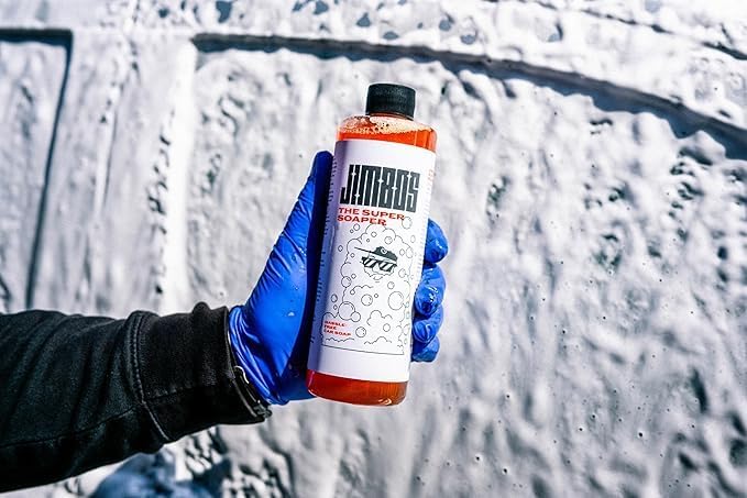 Jimbos SUPER SOAPER – Touchless Car Wash Soap Concentrate | High Foaming pH Neutral Car Shampoo for Foam Cannon, Pressure Washer & Rinseless Wash | Safe for Ceramic Coatings – 16 fl oz