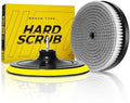 VViViD Drill Backing Plate + Power Scrub Brush Attachment, 150mm Diameter Large Surface Area, Hard Bristles for Heavy Grime on Hard Surfaces
