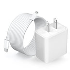 iPhone Fast Charger,10FT iPhone Charger Fast Charging 20W PD USB C Wall Charger Plug Type C Power Adapter Lightning Cable Cord Compatible with Apple iPhone 14/13/12 Pro/11/XS/Max/XR/X/8 Plus/SE,iPad