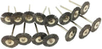 15 Pcs T Shape Stainless Steel Wire Brushes Wheel 1/8'' Mandrel Rust Removed Polishing Wheel for Dremel Rotary Tool