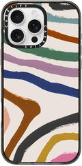 CASETiFY Impact iPhone 16 Pro Max Case [Slim/Compatible with Magsafe / 8.2 ft. 4X Military Grade Drop Protection] - Zebra Pop - Clear Black