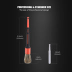 SPTA Car Detailing Brush Set, 5 Pack V2.0 Soft Boar Hair Auto Detail Brush Kit with Drill Adapter, for Automotive Interior Exterior Dashboard Engine Bay Seat Leather, Can be Used in Electric Drills