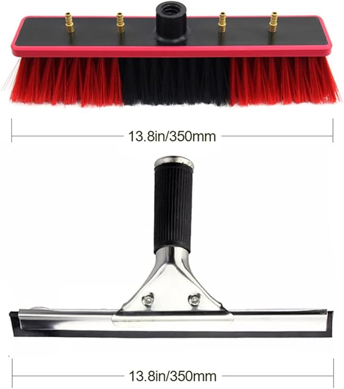 Window Cleaning Brush Equipment Outdoor Window Cleaner Brush Solar Panel Cleaning Tool Washing Tool Tall Window Glass Cleaning Poles Telescopic Water Fed Brush 3.6m/12ft (10.8m/36ft)