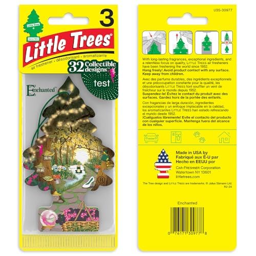 LITTLE TREES Car Air Freshener | Hanging Tree Provides Long Lasting Scent for Auto and Home | Enchanted, 24 Air Fresheners