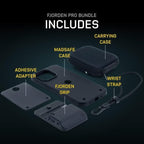 FJORDEN Pro Bundle for iPhone 16 Pro Max - Includes Fjorden Camera Grip, (MagSafe Compatible) iPhone Case, Black Rope Strap & Carry Case - Shoot Like A Pro with Your iPhone