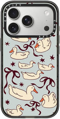 CASETiFY Impact iPhone 17 Pro Case [Slim/Compatible with Magsafe / 8.2 ft. 4X Military Grade Drop Protection] - Ducks and Bows - Clear Black
