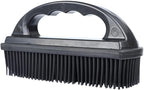 Rubber Pet Hair Removal Brush Lint & Cat Dog Hair Remover Brush Pet Silicone Lint and Debris Remover for Cleaning, Grooming, Home,Black