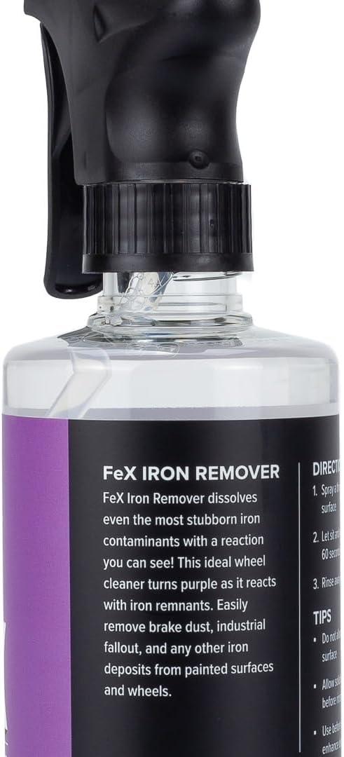 Maxshine FEX Iron Remover & Wheel Cleaner, 16oz, Unscented Liquid | Contaminant Removal, Safe for Paint, Wheels, Chrome | Visible Action for Automotive Detailing