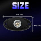 SUNPIE 8 Pods Quick Connect Blue Rock Lights, 4M Extension Wires Each Light, 3 High Power Chips, Rubber Mounting Pads, IP67 Waterproof Rock Lights Fits for Trucks Trailer Cars SUV ATV UTV Boats
