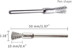 15 Pcs Pen Shape Stainless Steel Wire Brushes Wheel 1/8'' Mandrel Rust Removed Polishing Wheel for Dremel Rotary Tool
