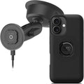 Quad Lock Heavy Duty Suction Car Phone Mount with MAG Phone Case and MAG Wireless Charging Head for iPhone 16