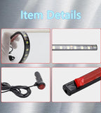 LED Interior Lights DC 12V Seat Ambient Light Cigaret Lighter, Car Uncer Dash LED Light Strip DRL Daylight Strip Car Atmosphere Lights-2 splitters in1 (White)