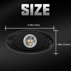 SUNPIE 12 Pods White Rock Lights – Quick Connect, 3 High Power Chips, 4M Extension Wires, Mounting Pads Included, 6000K Pure White, IP67 Waterproof, Fits Trucks, SUV, ATV, UTV, Trailer