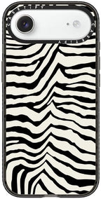 CASETiFY Impact iPhone Air Case [Slim/Compatible with Magsafe / 8.2 ft. 4X Military Grade Drop Protection] - Zebra Stripe- Back to Black - Clear Black