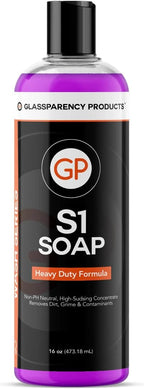 GlassParency S1 Heavy Duty Soap | Remove Dirt, Grease, Bugs, Waxes, and Contaminants 8 oz.