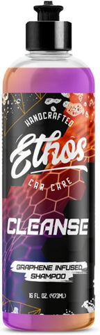 Ethos Cleanse - Graphene Ceramic Coating Infused Car Wash Soap Ultra Slick, High Suds For Foam Gun, Foam Cannon, Detailing Bucket (16oz)