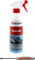 Smilyeez Listing for Wurth Cockpit Care Spray, 500ml – Silicone-Free Interior Cleaner with Carnauba Wax & Jojoba Oils for Satin Matte Finish & Pocket Screwdriver