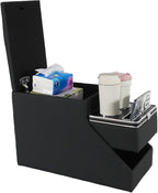time secret Universal Center Console Between Seat for Minivans, SUVs, Middle Van Console Floor Console Organizer Storage Box (with Locking Design)